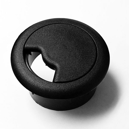 Round Plastic 2.375 Desk Grommets- Slate Gray